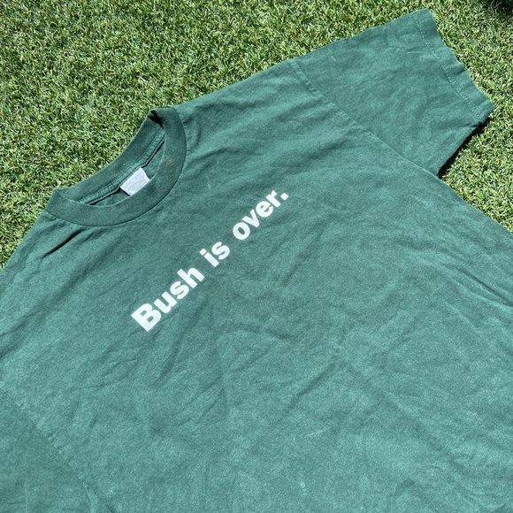 VTG E00’s “Bush is Over” Green Tee - Picture 4 of 5